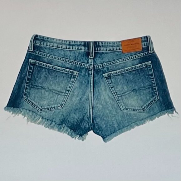 Lucky Brand Button Front Cut-Off Med/Dark Wash Shorts (30) New With Tag - Picture 4 of 11